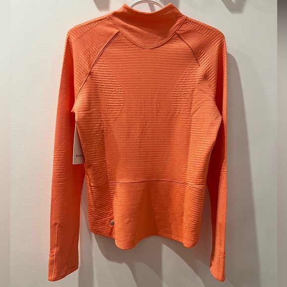 Lulu Ventscape Long Sleeve Half Zip - “sunny coral”, NWT - Picture 4 of 9